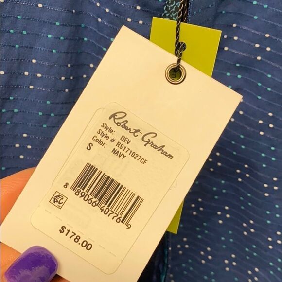 Robert Graham men’s size small casual shirt NWT - Picture 3 of 5